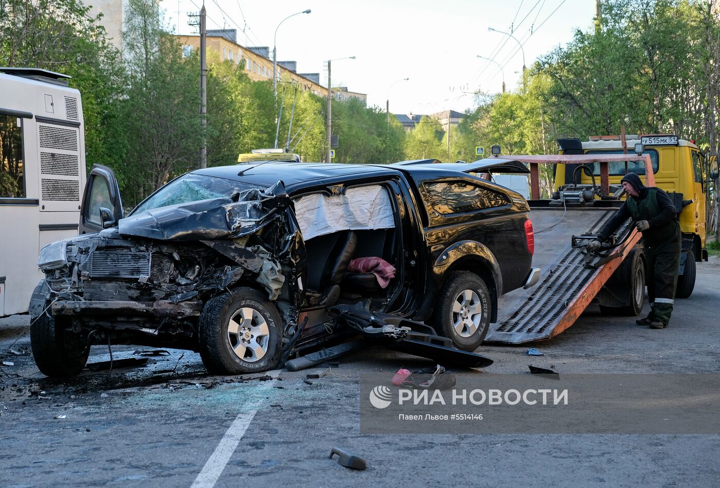 ДТП с автобусом в Мурманске | РИА Новости Медиабанк