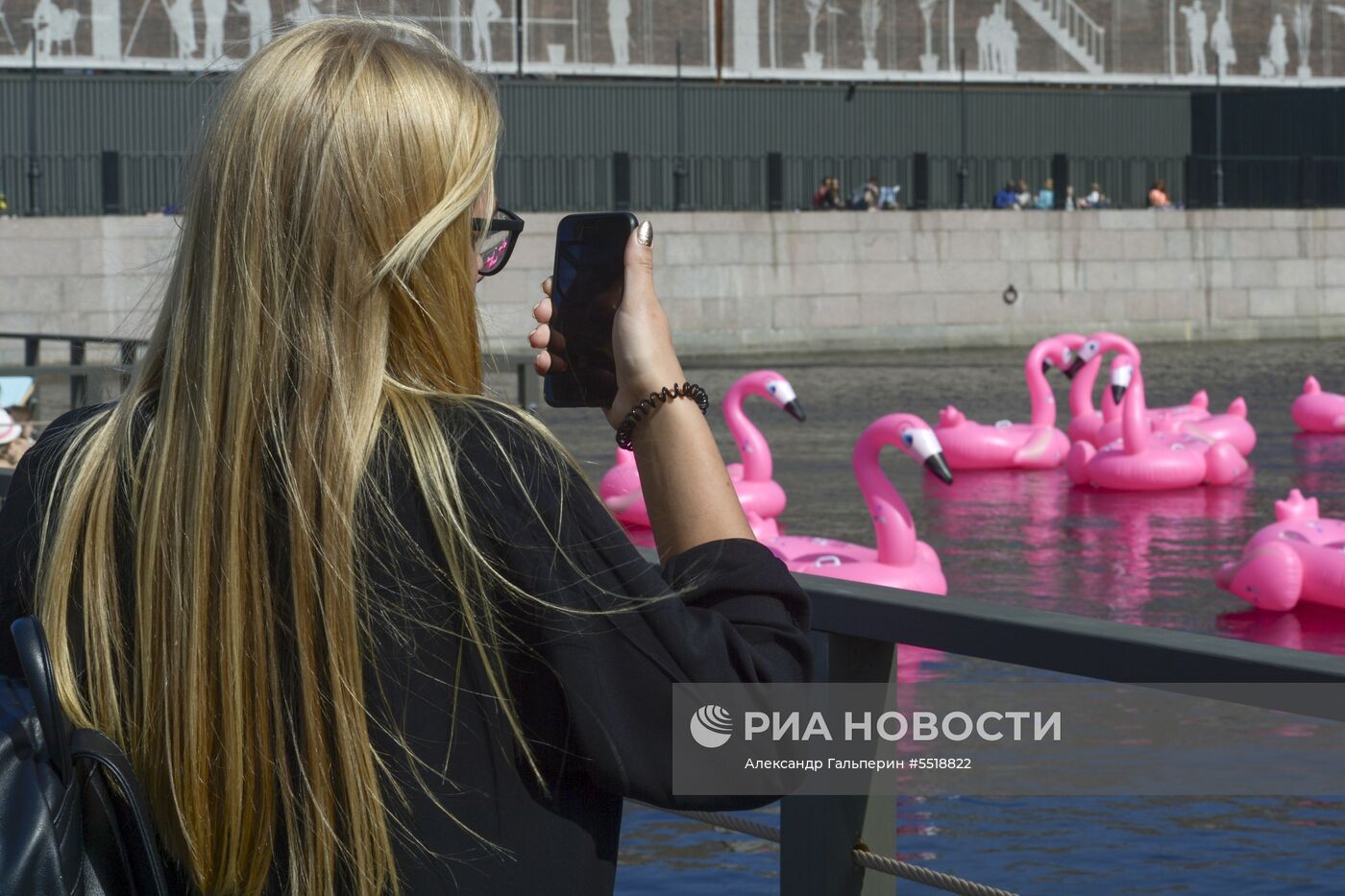 Пляж с розовыми фламинго открылся в Новой Голландии в Санкт-Петербурге