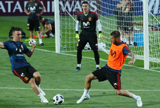 Футбол. ЧМ-2018. Тренировка сборной Испании