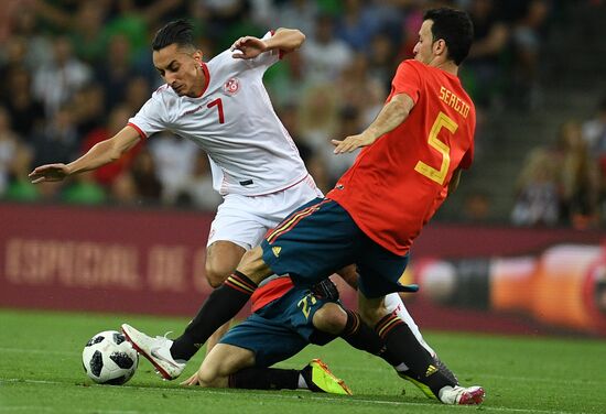 Футбол. Товарищеский матч. Тунис - Испания