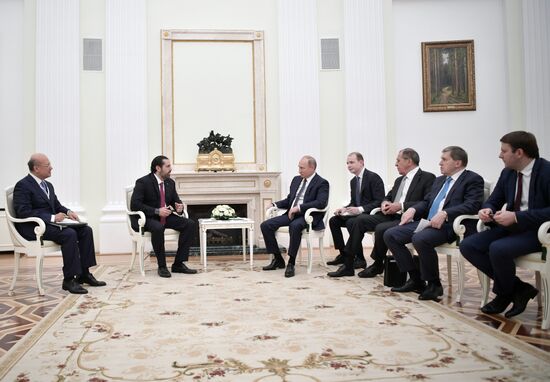 Президент РФ В. Путин встретился с премьер-министром Ливана С. Харири
