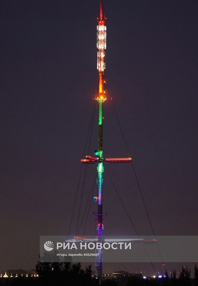 На телебашнях в городах проведения ЧМ-2018 по футболу включили подсветку к чемпионату