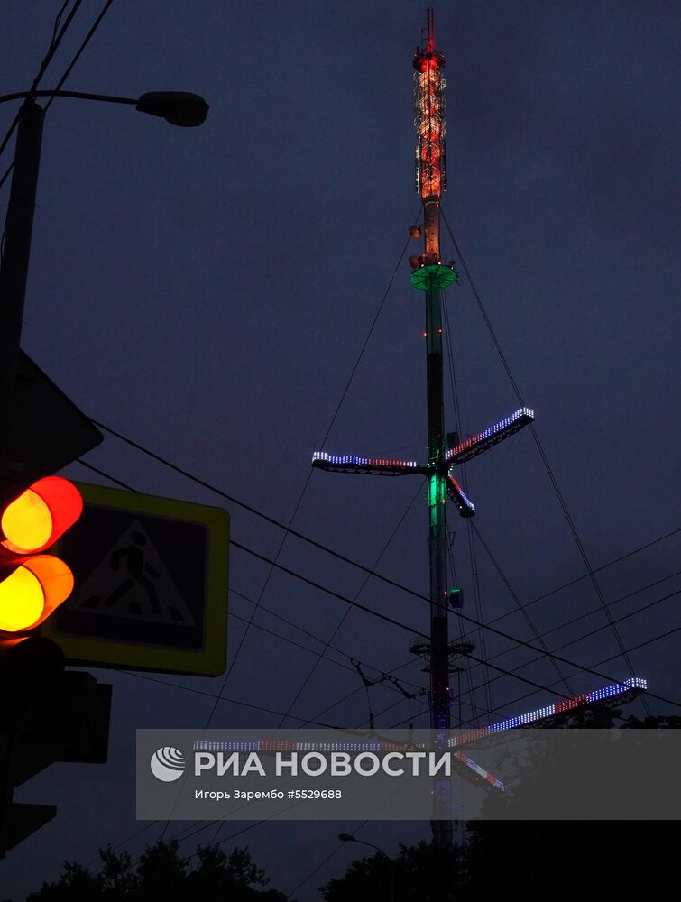 На телебашнях в городах проведения ЧМ-2018 по футболу включили подсветку к чемпионату