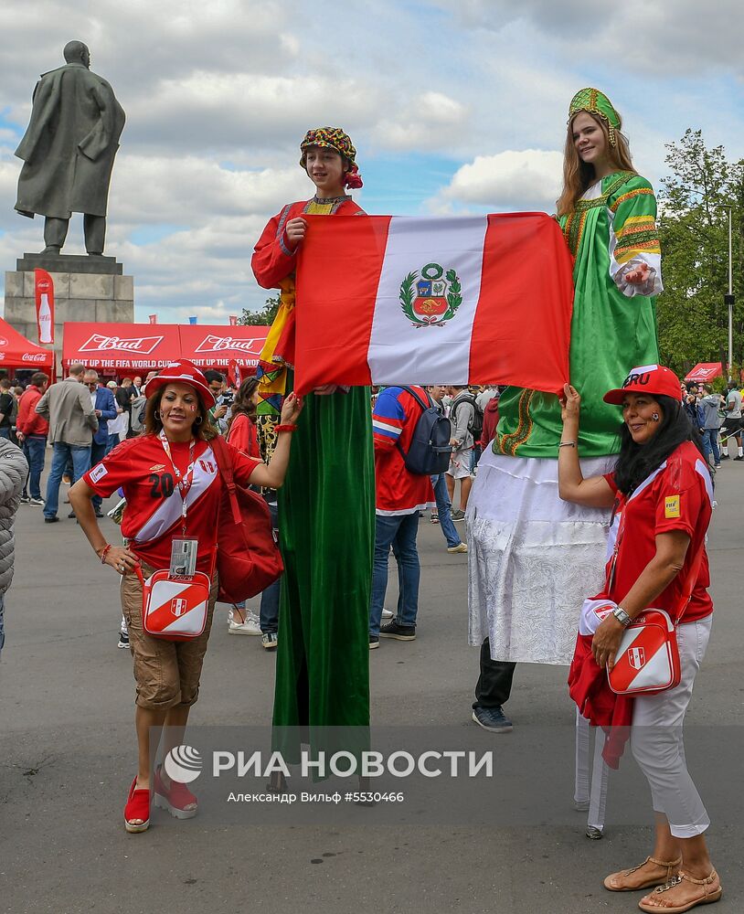 Болельщики перед матчем открытия ЧМ-2018 по футболу между сборными России и Саудовской Аравии