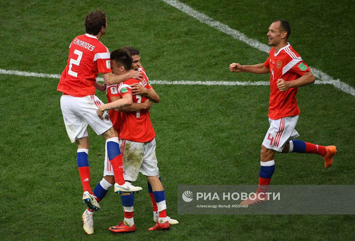 Футбол. ЧМ-2018. Матч Россия - Саудовская Аравия