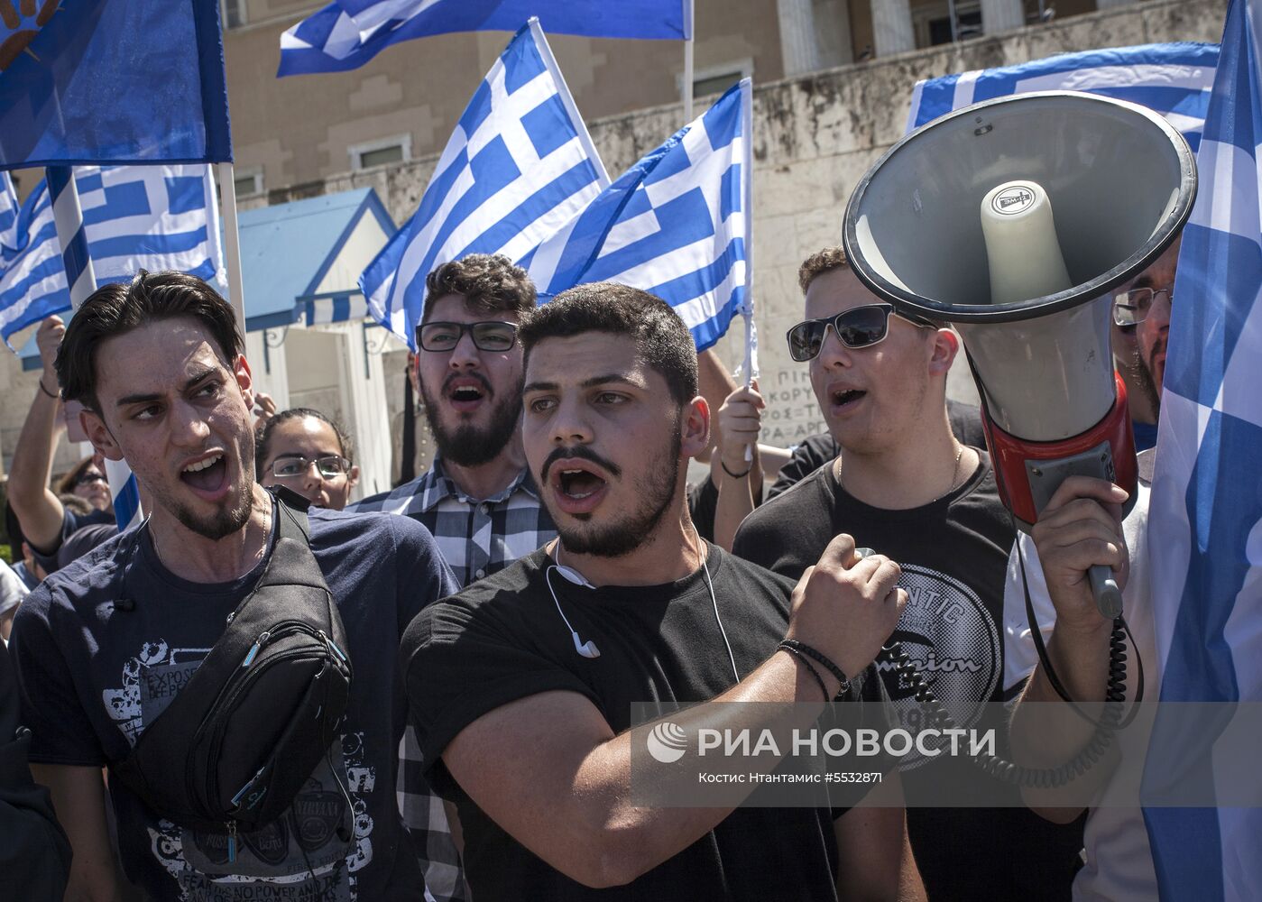 Акция против изменения названия Республики Македония в Афинах