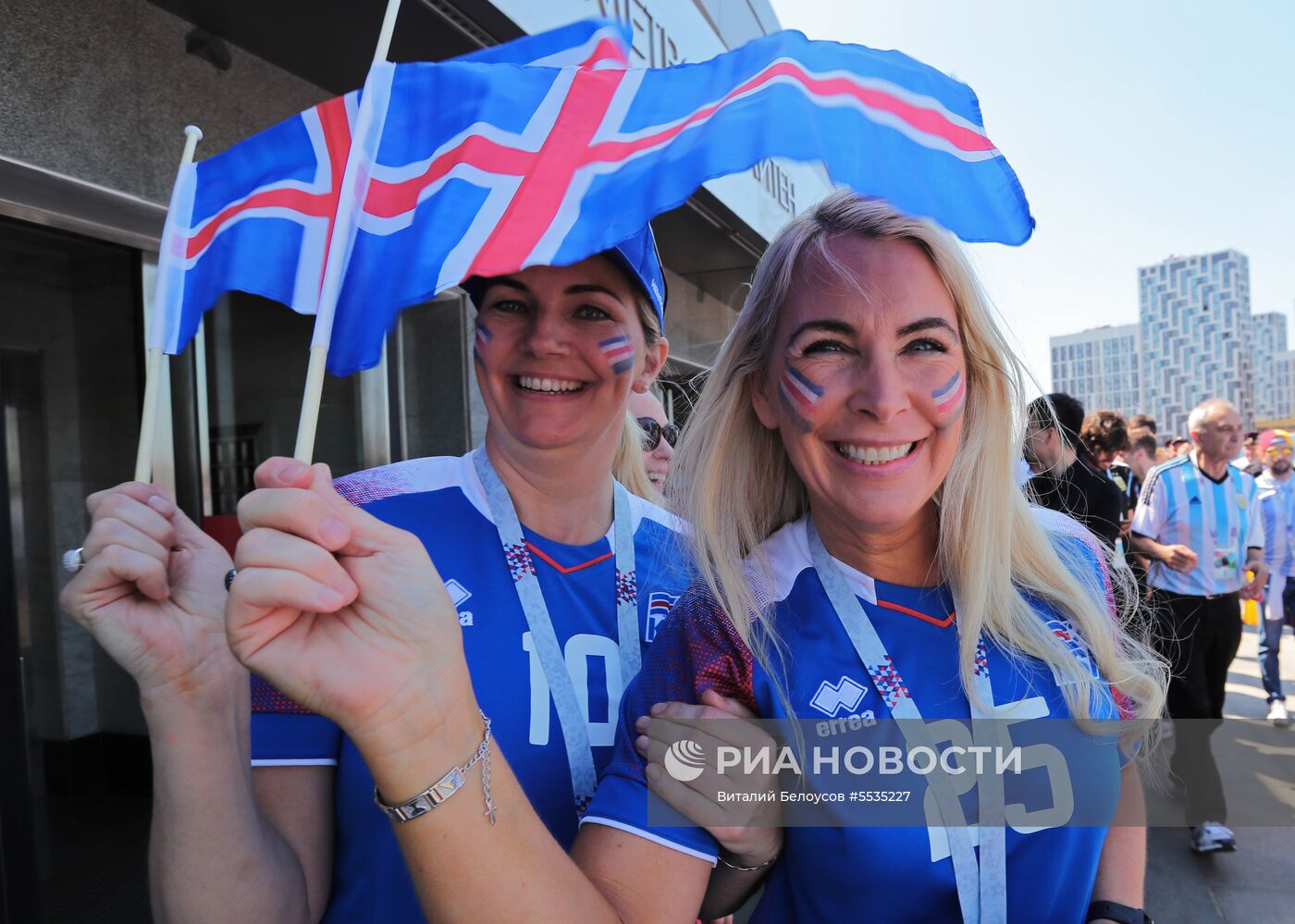 Болельщики перед матчем ЧМ-2018 Аргентина - Исландия