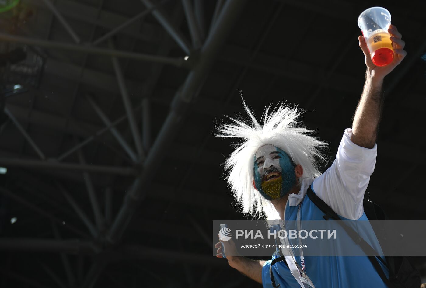 Болельщики сборной Аргентины перед матчем группового этапа чемпионата мира по футболу FIFA-2018 между сборными Аргентины и Исландии. Место: Россия, Москва. Автор: Алексей Филиппов/РИА Новости. Футбол. ЧМ-2018. Матч Аргентина - Исландия