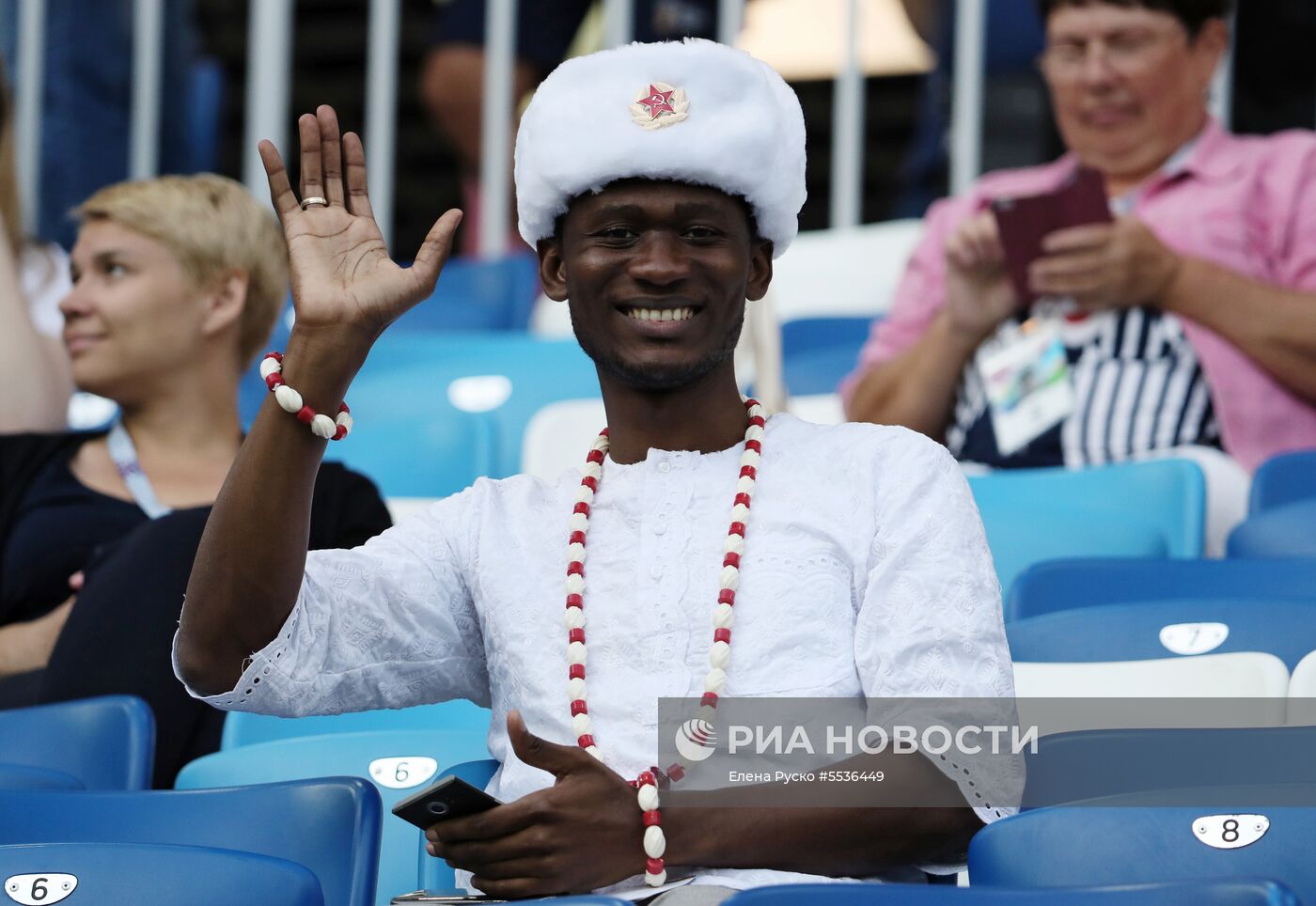 Болельщики перед матчем ЧМ-2018 Хорватия - Нигерия