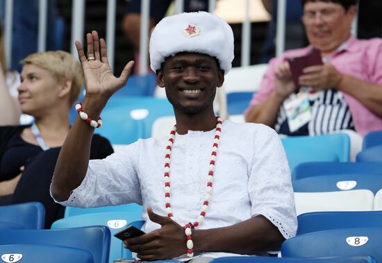 Болельщики перед матчем ЧМ-2018 Хорватия - Нигерия