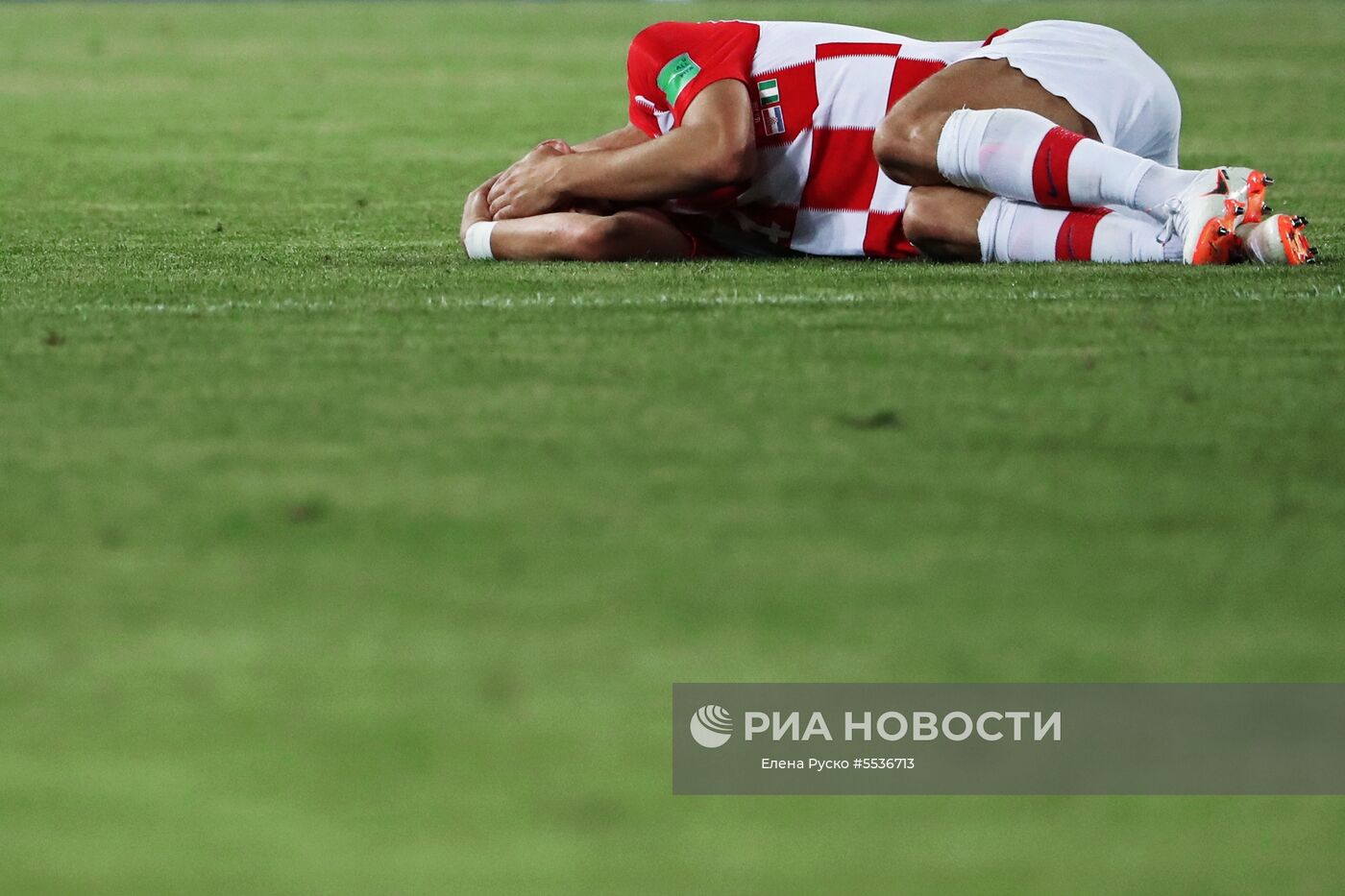 Деян Ловрен (Хорватия) в матче группового этапа чемпионата мира по футболу между сборными Хорватии и Нигерии. Место: Россия, Калининград. Автор: Елена Руско/РИА Новости. Футбол. ЧМ-2018. Матч Хорватия - Нигерия