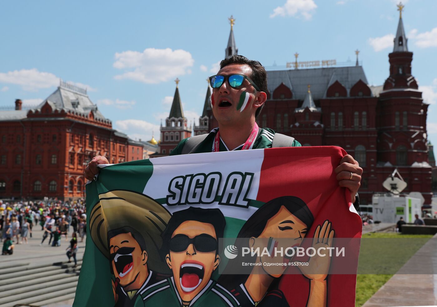 Болельщики перед матчем ЧМ-2018 по футболу между сборными Германии и Мексики