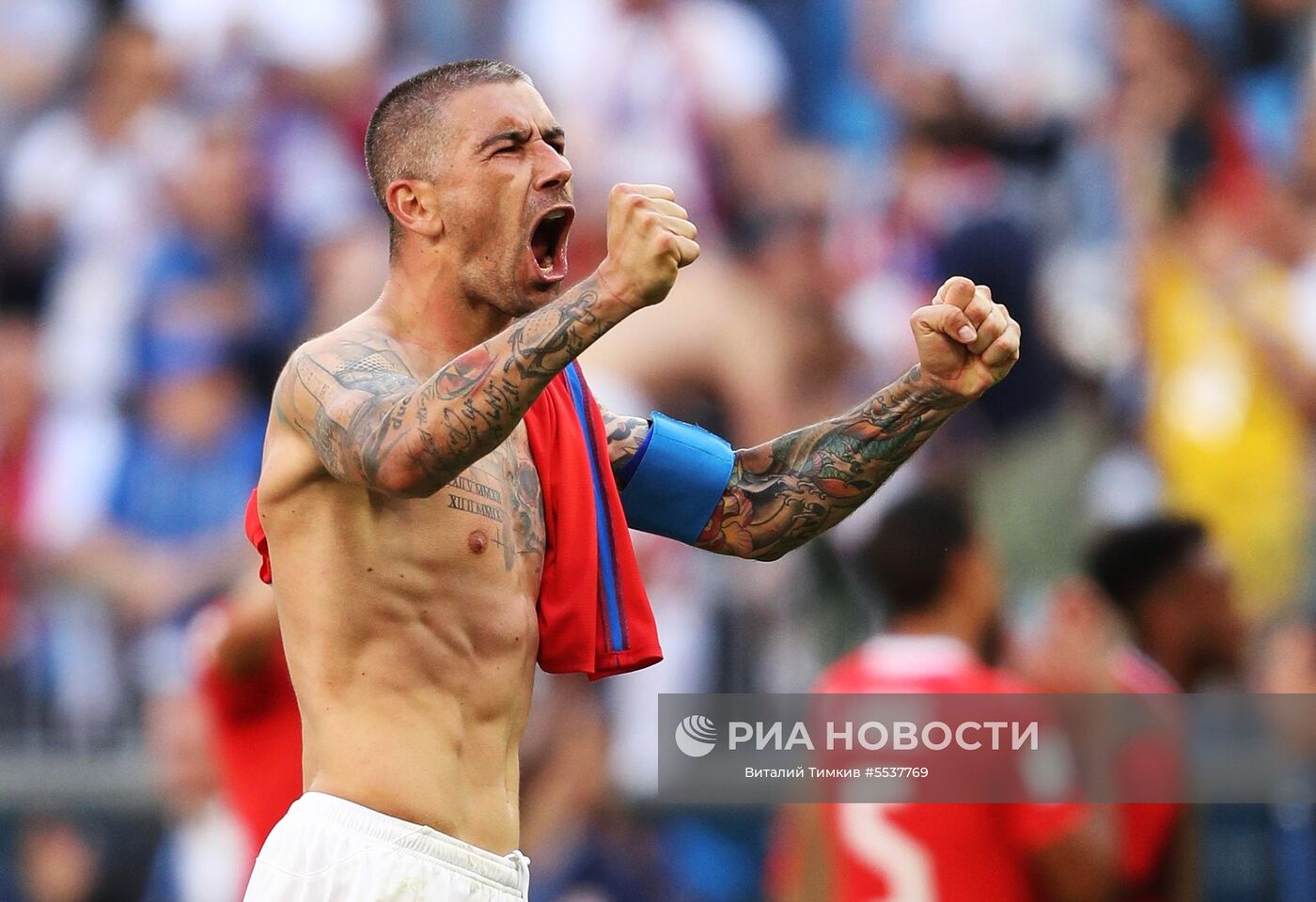 Александар Коларов (Сербия) в матче группового этапа чемпионата мира по футболу между сборными Коста-Рики - Сербии. Место: Россия, Самара. Автор: Виталий Тимкив/РИА Новости. Футбол. ЧМ-2018. Матч Коста-Рика - Сербия