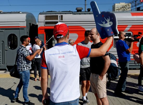 Болельщики перед матчем ЧМ-2018 по футболу между сборными Туниса и Англии