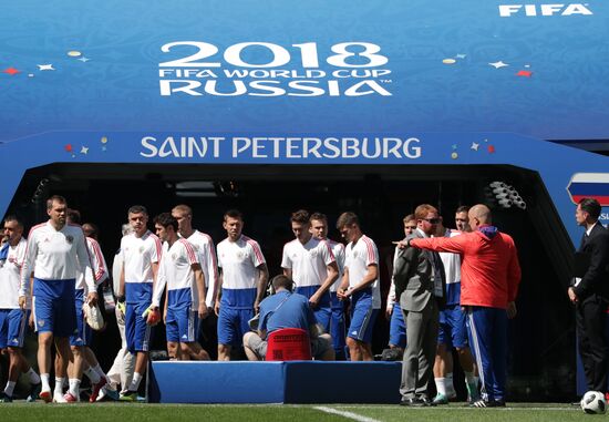 Футбол. ЧМ-2018. Тренировка сборной России