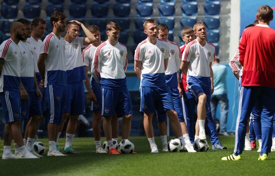 Футбол. ЧМ-2018. Тренировка сборной России