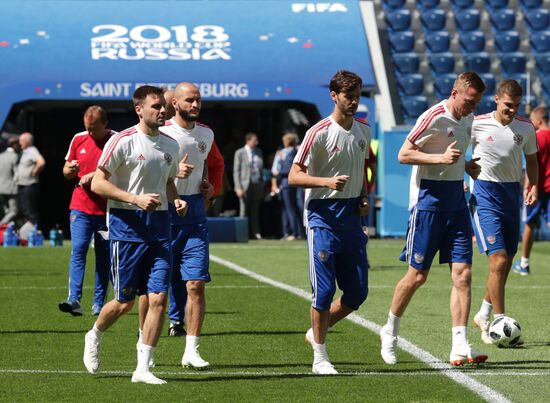 Футбол. ЧМ-2018. Тренировка сборной России
