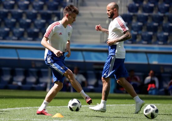 Футбол. ЧМ-2018. Тренировка сборной России