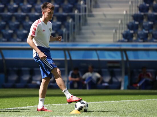 Футбол. ЧМ-2018. Тренировка сборной России