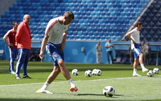 Футбол. ЧМ-2018. Тренировка сборной России