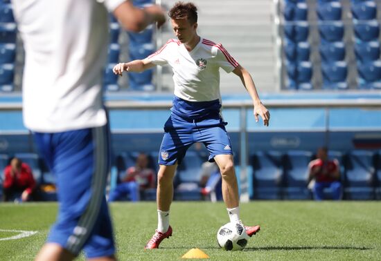 Футбол. ЧМ-2018. Тренировка сборной России