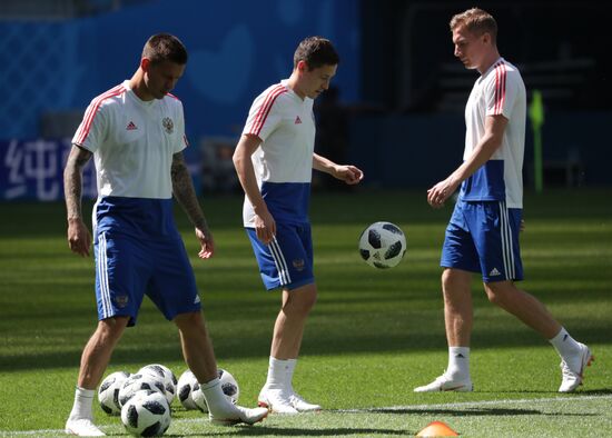 Футбол. ЧМ-2018. Тренировка сборной России