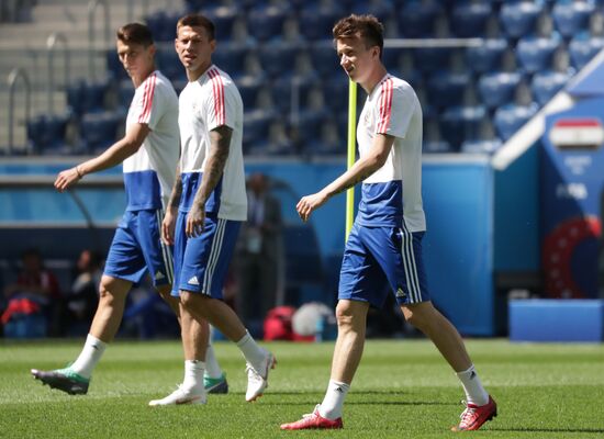 Футбол. ЧМ-2018. Тренировка сборной России