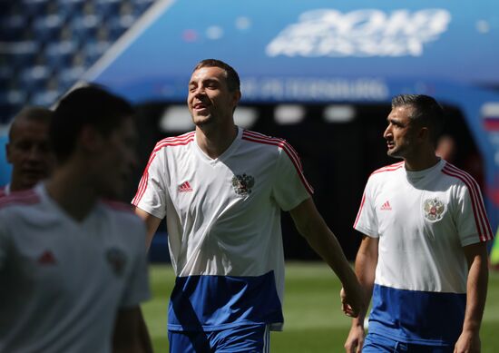 Футбол. ЧМ-2018. Тренировка сборной России