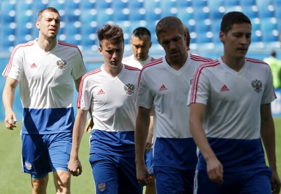 Футбол. ЧМ-2018. Тренировка сборной России