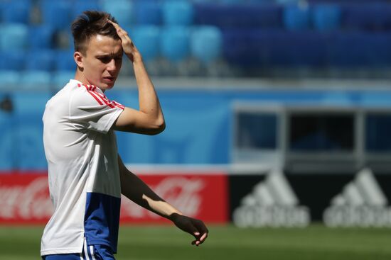 Футбол. ЧМ-2018. Тренировка сборной России