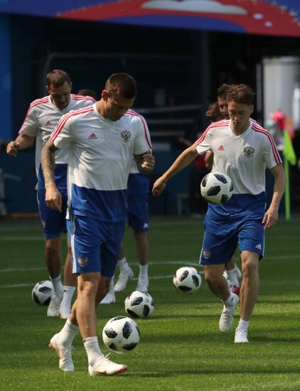 Футбол. ЧМ-2018. Тренировка сборной России