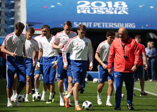 Футбол. ЧМ-2018. Тренировка сборной России