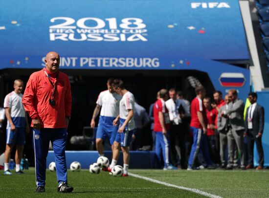 Футбол. ЧМ-2018. Тренировка сборной России