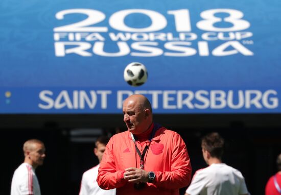 Футбол. ЧМ-2018. Тренировка сборной России