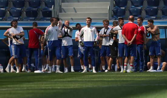 Футбол. ЧМ-2018. Тренировка сборной России