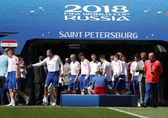 Футбол. ЧМ-2018. Тренировка сборной России