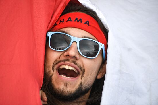 Болельщики перед матчем ЧМ-2018 по футболу между сборными Бельгии и Панамы