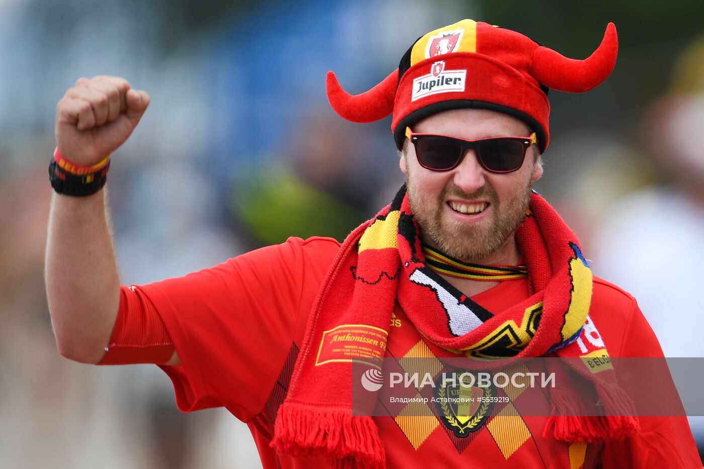 Болельщики перед матчем ЧМ-2018 по футболу между сборными Бельгии и Панамы