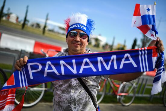 Болельщики перед матчем ЧМ-2018 по футболу между сборными Бельгии и Панамы