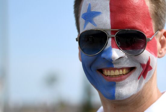 Болельщики перед матчем ЧМ-2018 по футболу между сборными Бельгии и Панамы