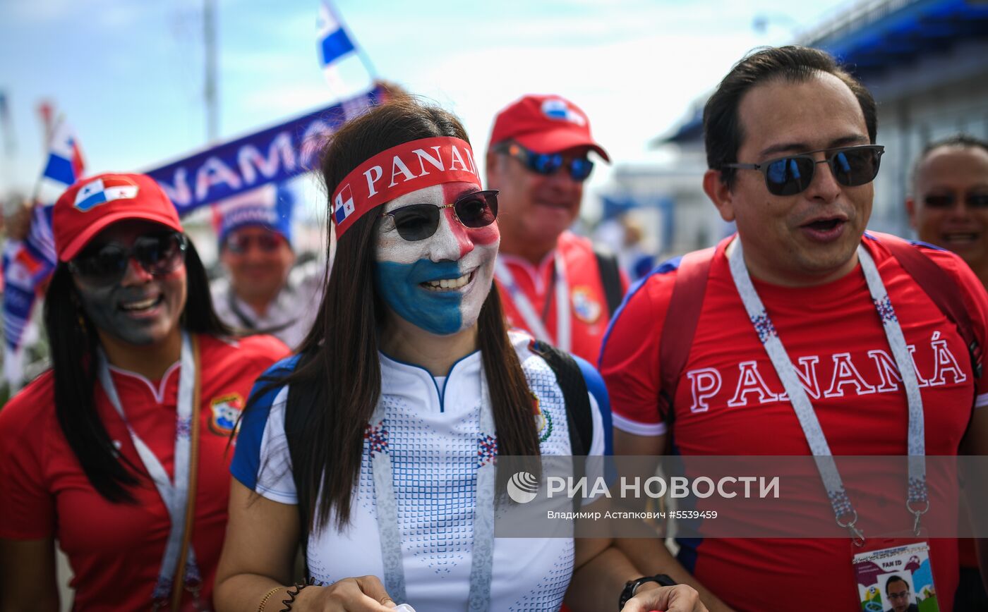 Болельщики перед матчем ЧМ-2018 по футболу между сборными Бельгии и Панамы