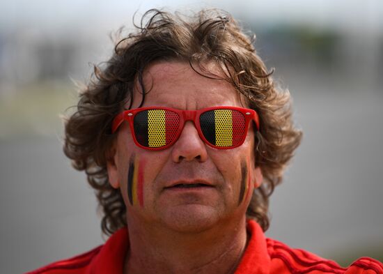 Болельщики перед матчем ЧМ-2018 по футболу между сборными Бельгии и Панамы