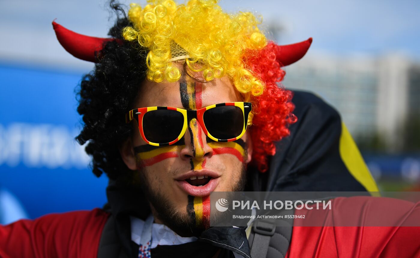 Болельщики перед матчем ЧМ-2018 по футболу между сборными Бельгии и Панамы
