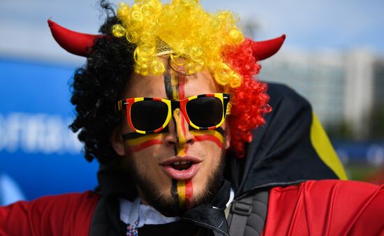 Болельщики перед матчем ЧМ-2018 по футболу между сборными Бельгии и Панамы