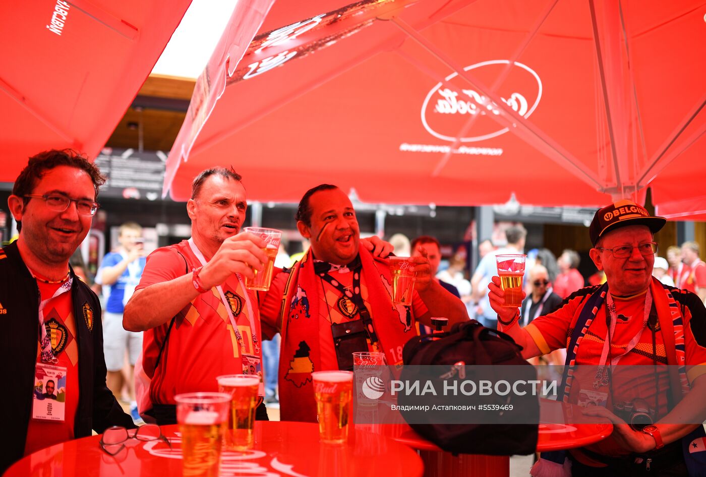 Болельщики перед матчем ЧМ-2018 по футболу между сборными Бельгии и Панамы