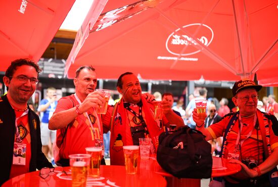 Болельщики перед матчем ЧМ-2018 по футболу между сборными Бельгии и Панамы