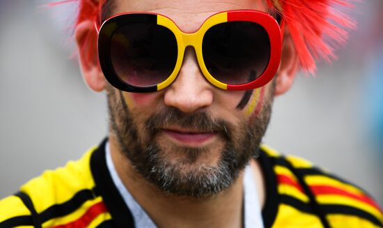 Болельщики перед матчем ЧМ-2018 по футболу между сборными Бельгии и Панамы