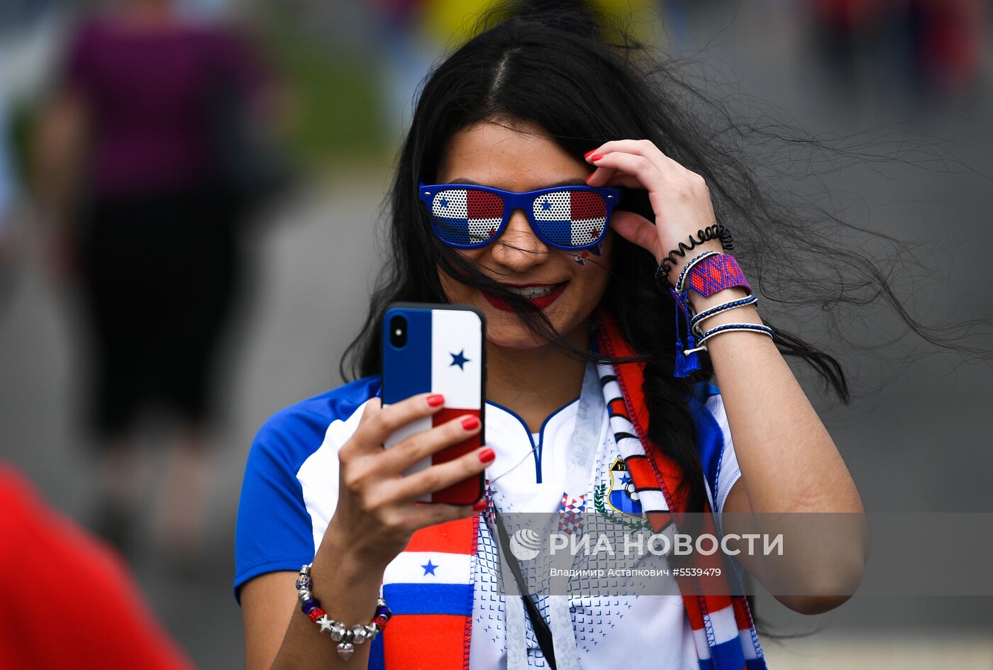 Болельщики перед матчем ЧМ-2018 по футболу между сборными Бельгии и Панамы