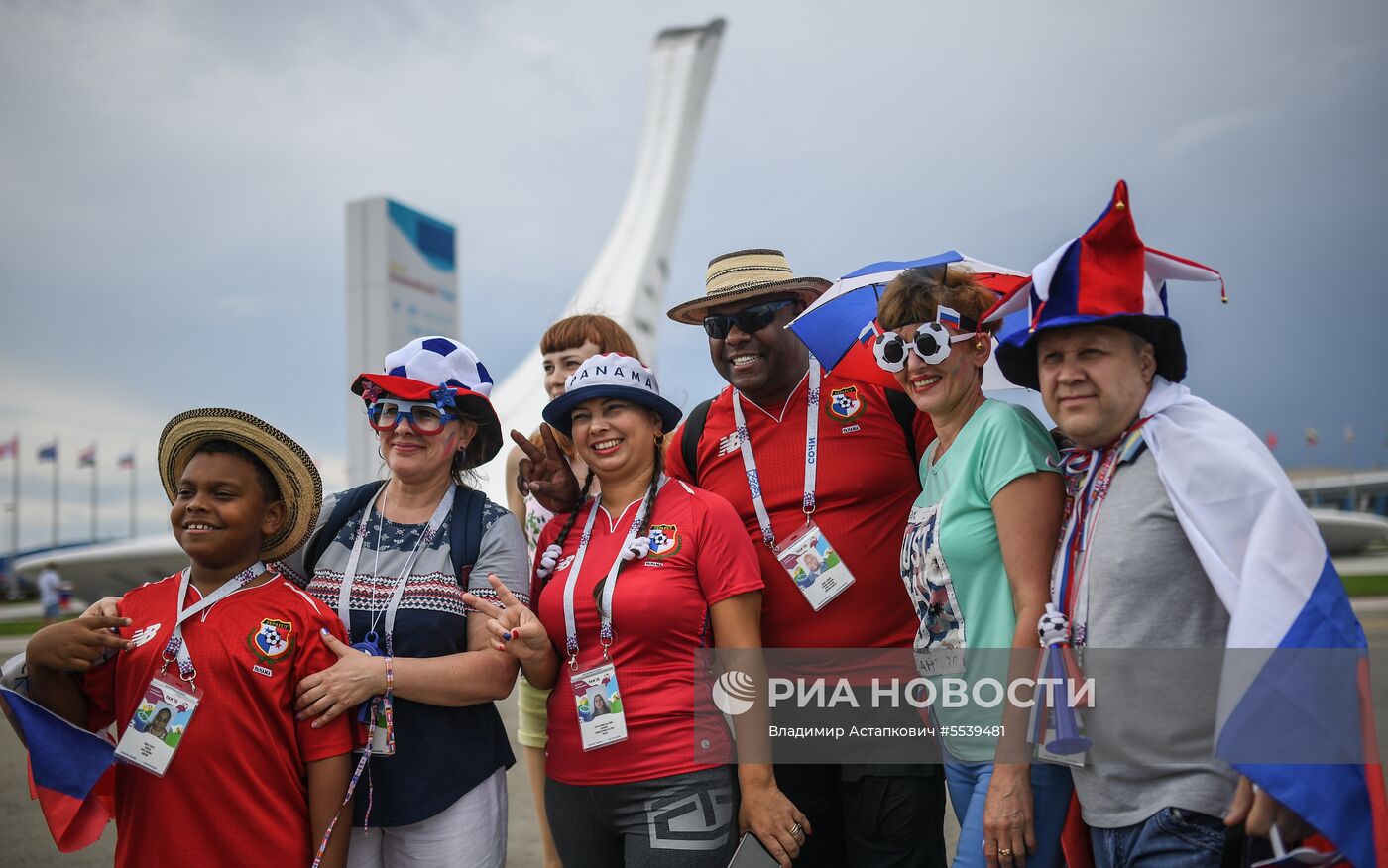 Болельщики перед матчем ЧМ-2018 по футболу между сборными Бельгии и Панамы