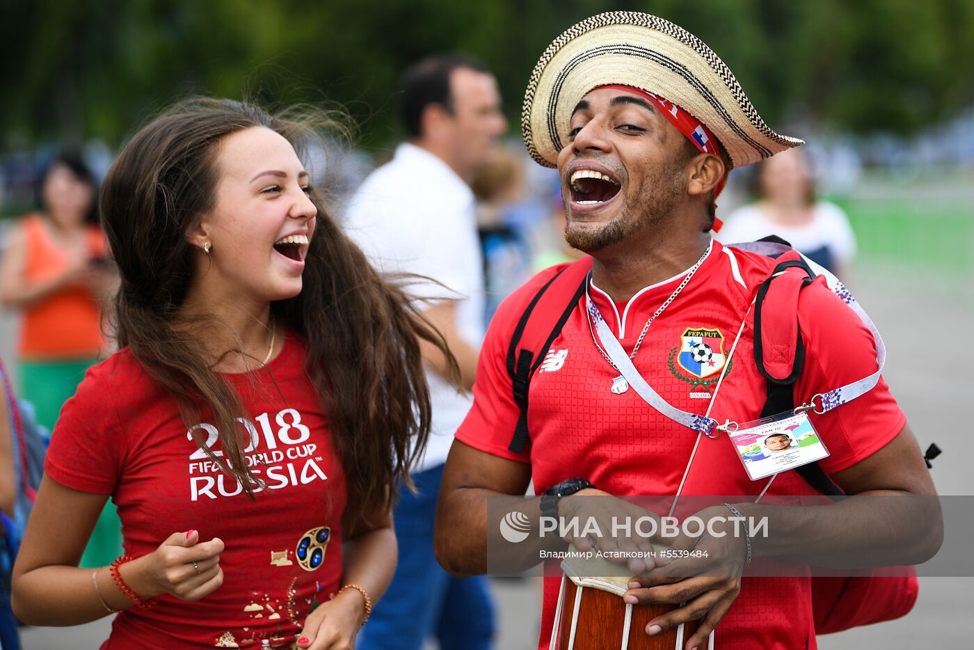 Болельщики перед матчем ЧМ-2018 по футболу между сборными Бельгии и Панамы